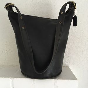 Vintage Coach XL Duffle Bucket Bag 9085 Black